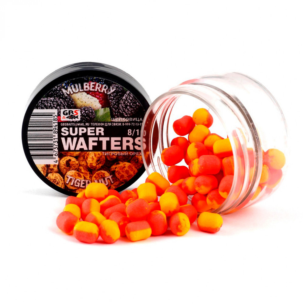 Бойлы GBS Baits Wafters 8*10мм Шелковица Тигровый орех
