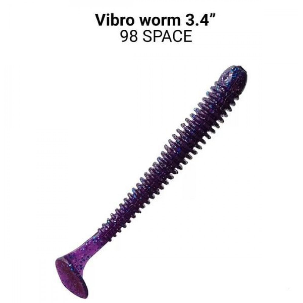 Виброхвост Crazy Fish Vibro Worm 85mm 12-85-98-6 