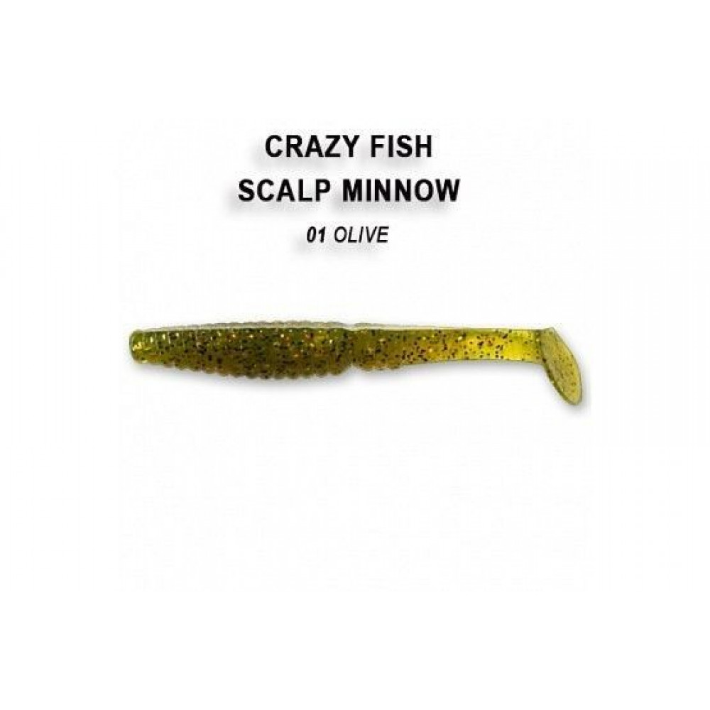 Виброхвост Crazy Fish Scalp Minnow 100mm 18-100-1-6 (уп.4шт.)