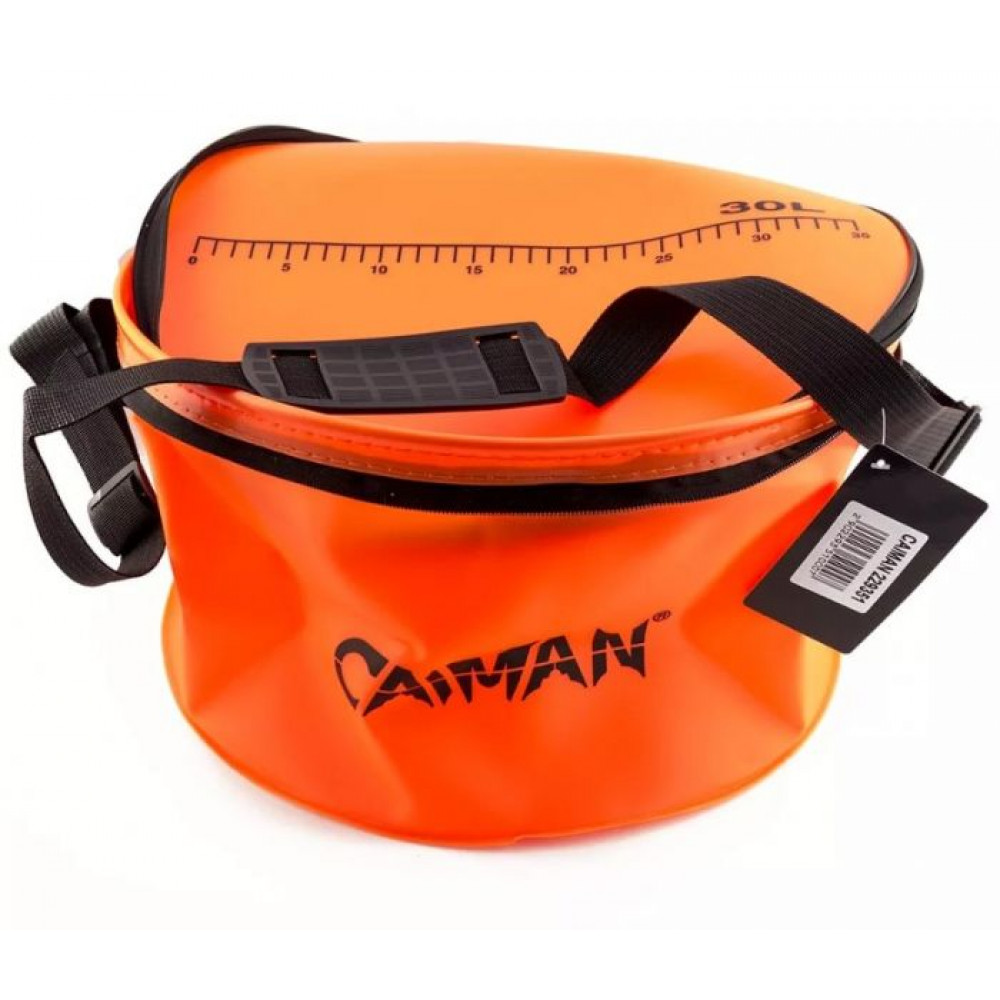 Ведро складное круглое Caiman EVA 30л 40см с линейкой 229351