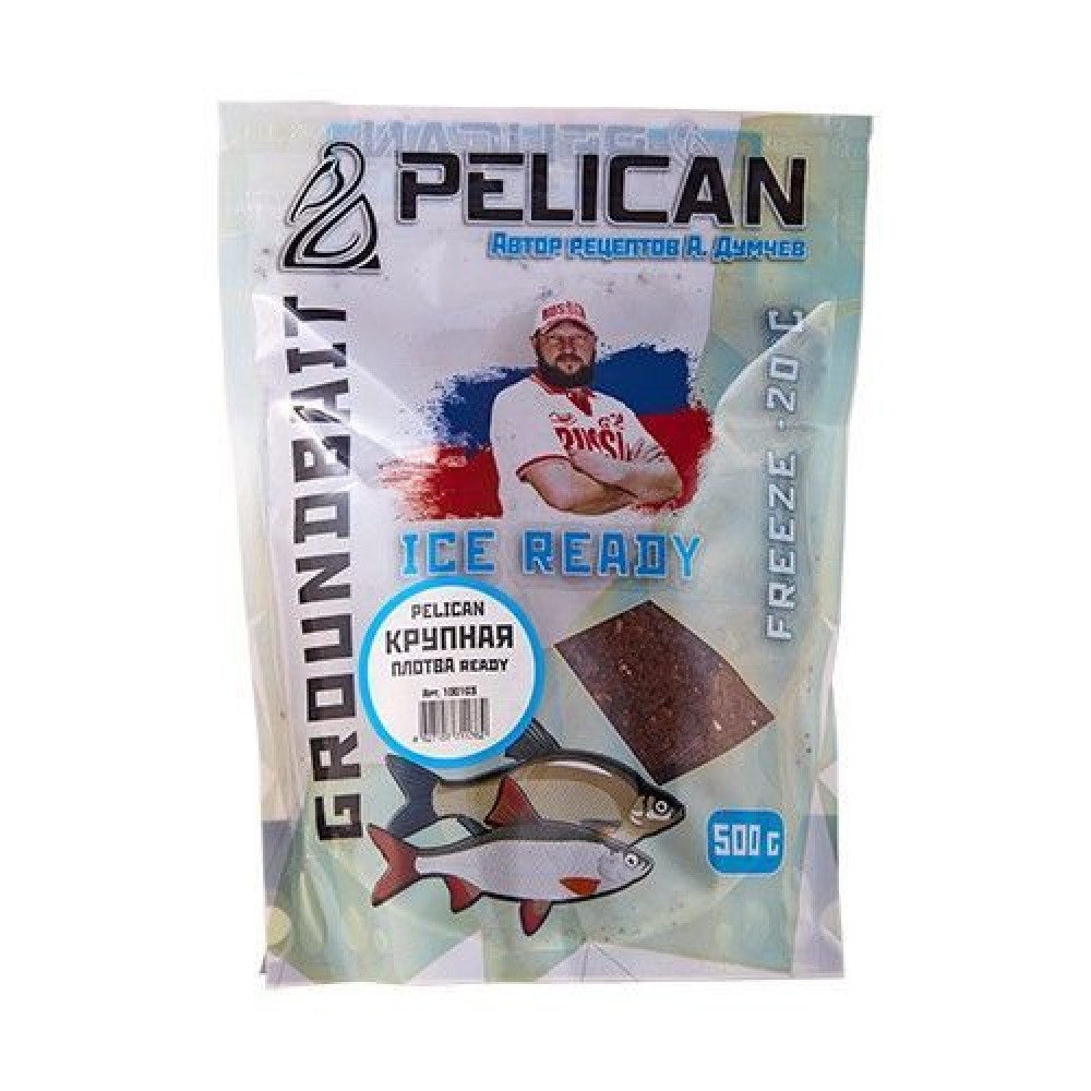 Прикормка READY PELICAN Крупная плотва 500гр готовая