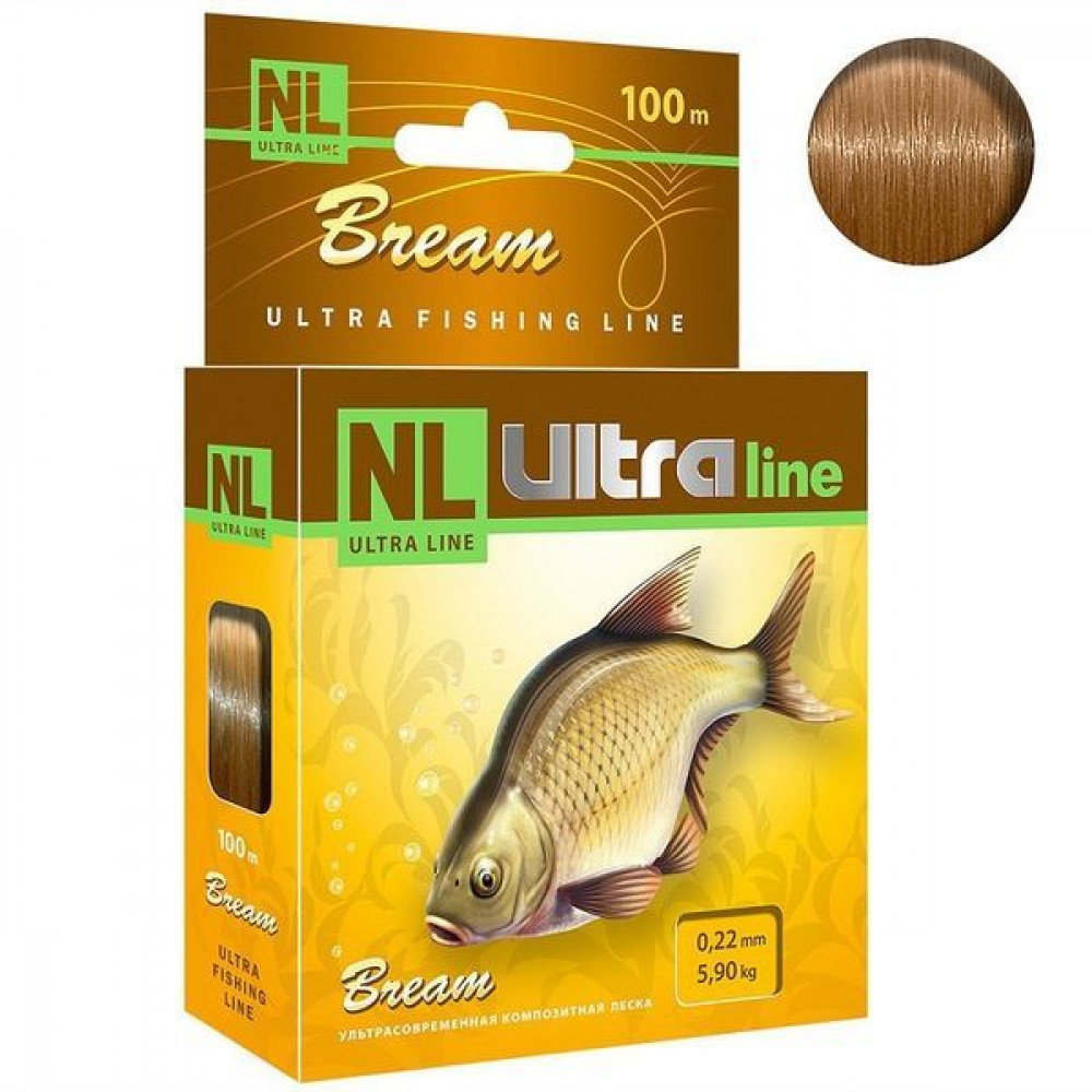 Леска AQUA NL ULTRA BREAM (Лещ) 0,22mm 100m